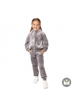 Timbo серый велюровый спортивный костюм для девочки Alba K072494